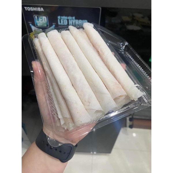 Nem chua vỏ giòn hộp 20c, Tem đỏ Hàng chuẩn cty Giòn Rụm thơm ngon