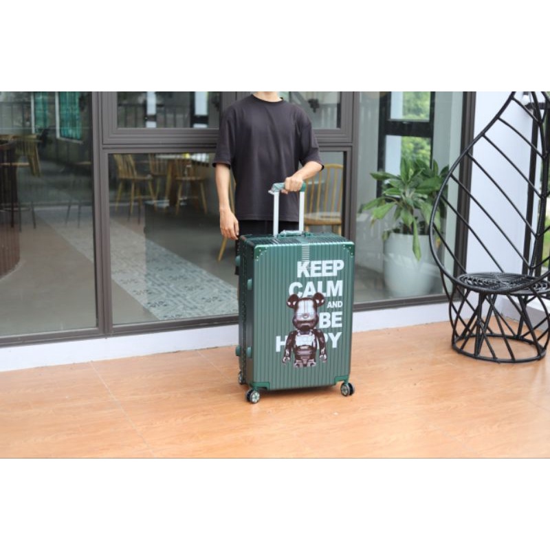 Vali du lịch Gấu khung nhôm khóa sập hàng cao cấp