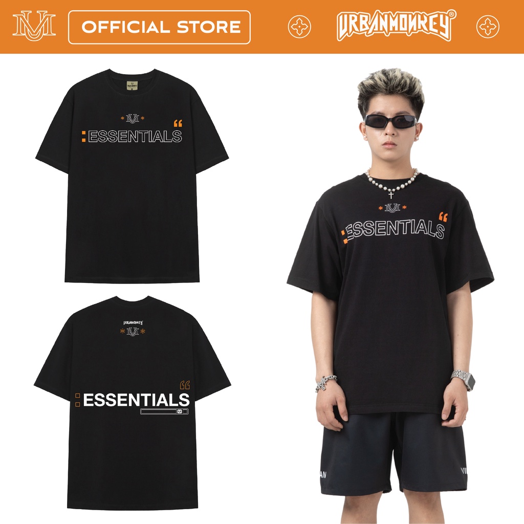 Áo Thun URBAN MONKEY ESSENTIAL 2022 Đen Thun Cotton Hai Chiều Cao Cấp | MAN | WOMAN | T-SHIRT