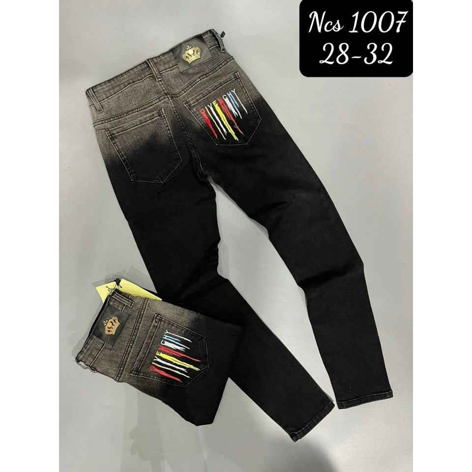 Quần jean dài nam chất vải dày phối LOGO đẹp cao cấp chất bò dày co giãn hàng shop PVT FASHION | BigBuy360 - bigbuy360.vn