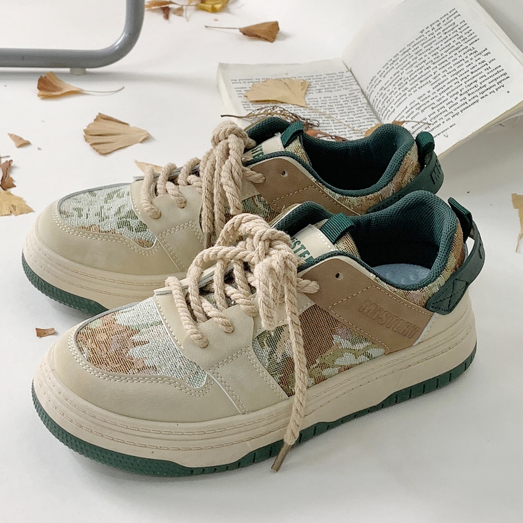 Mistery GiàY Thể Thao Nữ Mẫu Tranh Sơn Dầu Dễ Thương MIS-647