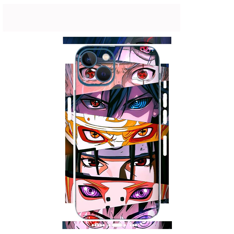 Tấm dán Skin Mặt Sau Naruto FULL VIỀN Dành Cho 13prm , 12prm , 11prm , x , xsm , ip11 , ip12 , ip13 - FukiShop