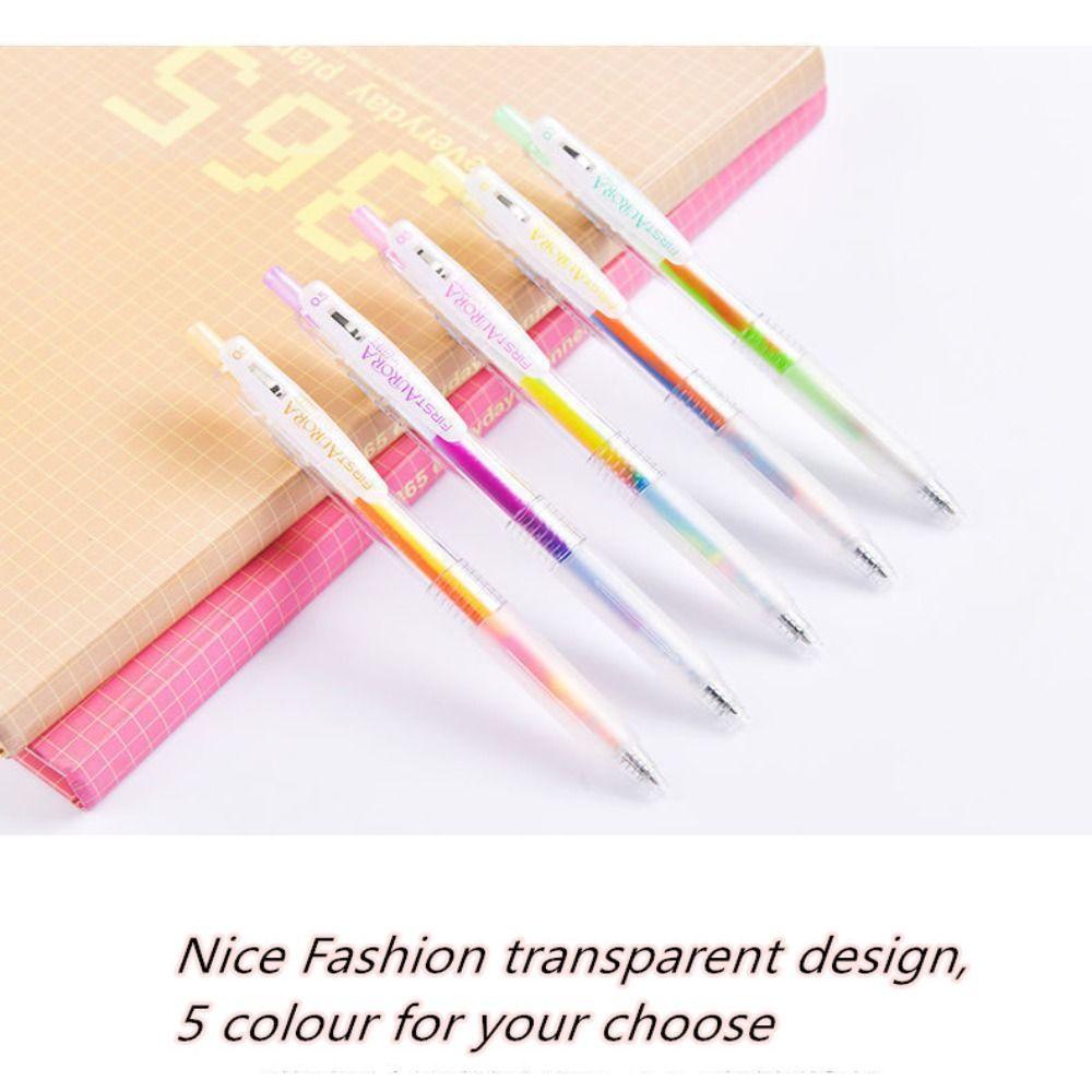 CHOOKEY Set 5 Bút Mực Gel Màu Sắc Gradient Dành Cho Học Sinh