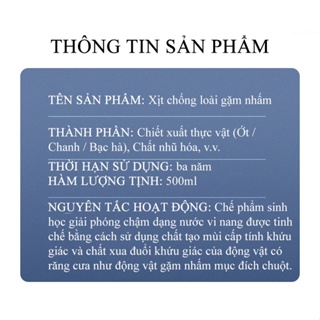 Chai xịt đuổi chuột thành phần tự nhiên sử dụng công nghệ nhật an toàn và - ảnh sản phẩm 7