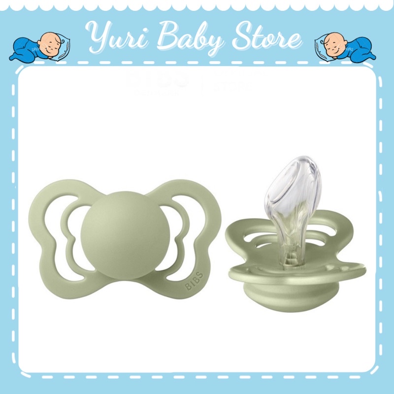 Ty giả BIBS Couture Silicon núm dẹt chống hô cho bé hàng Đan Mạch chính hãng [Tặng hộp đựng, dây giữ ti giả]