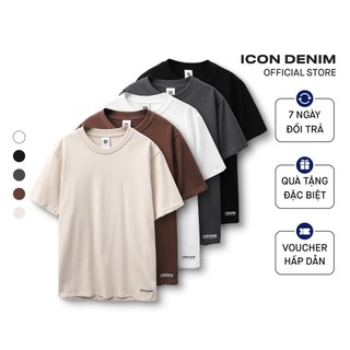 Áo thun nam cổ tròn ICON DENIM Good Basics form regular vải Cotton tự nhiên co giãn 4 chiều thoáng mát AT012046