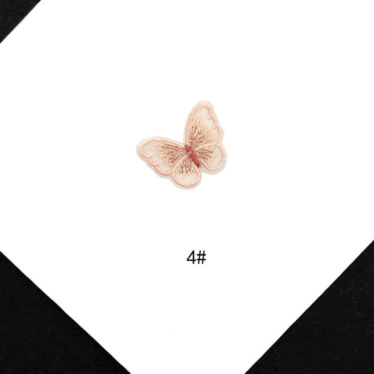 3D sáng tạo ren bướm thêu vải khâu vá sợi thêu vá phụ kiện may mặc