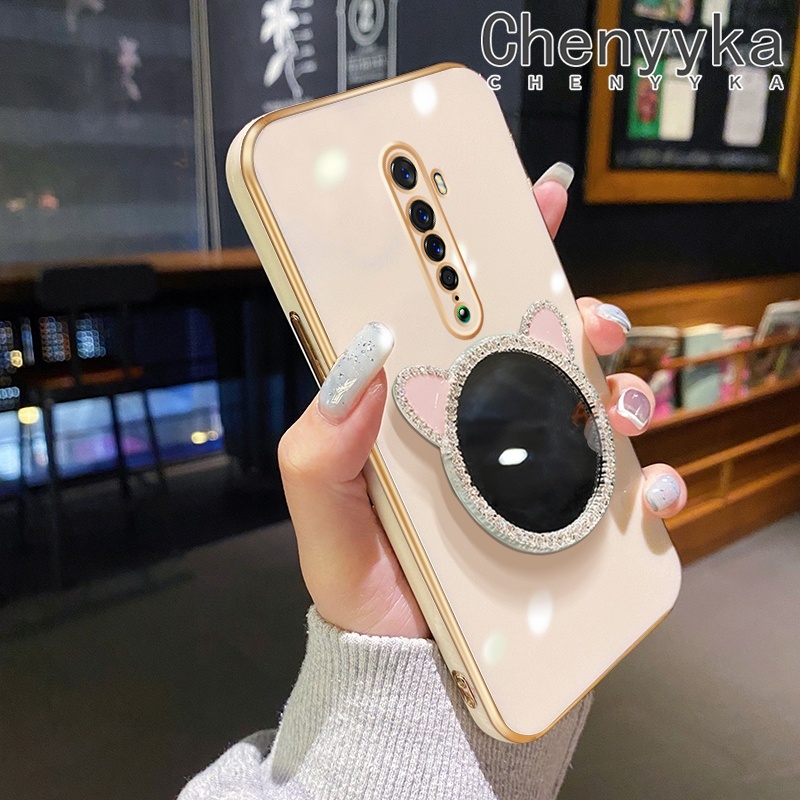 Ốp Điện Thoại Chống Sốc Có Giá Đỡ Kiểu Gương Cho OPPO Reno 2 Reno2 F