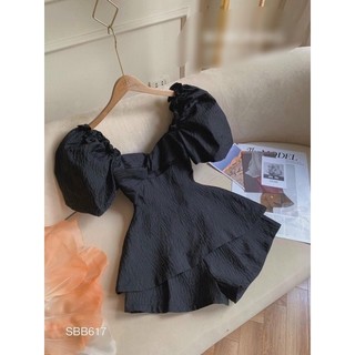 Set peplum xốp xoắn ngực thơ lê bigsize