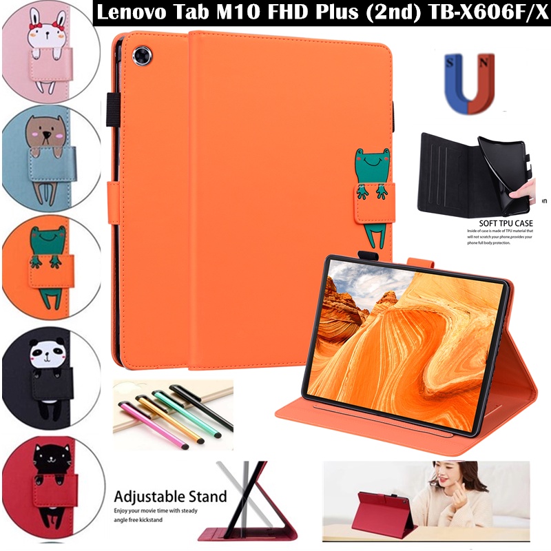 Bao Da Máy Tính Bảng Từ Tính Chống Sốc Cho Lenovo Tab M10 FHD Plus (2nd Gen) TB-X606F / TB-X606X Giá Đỡ