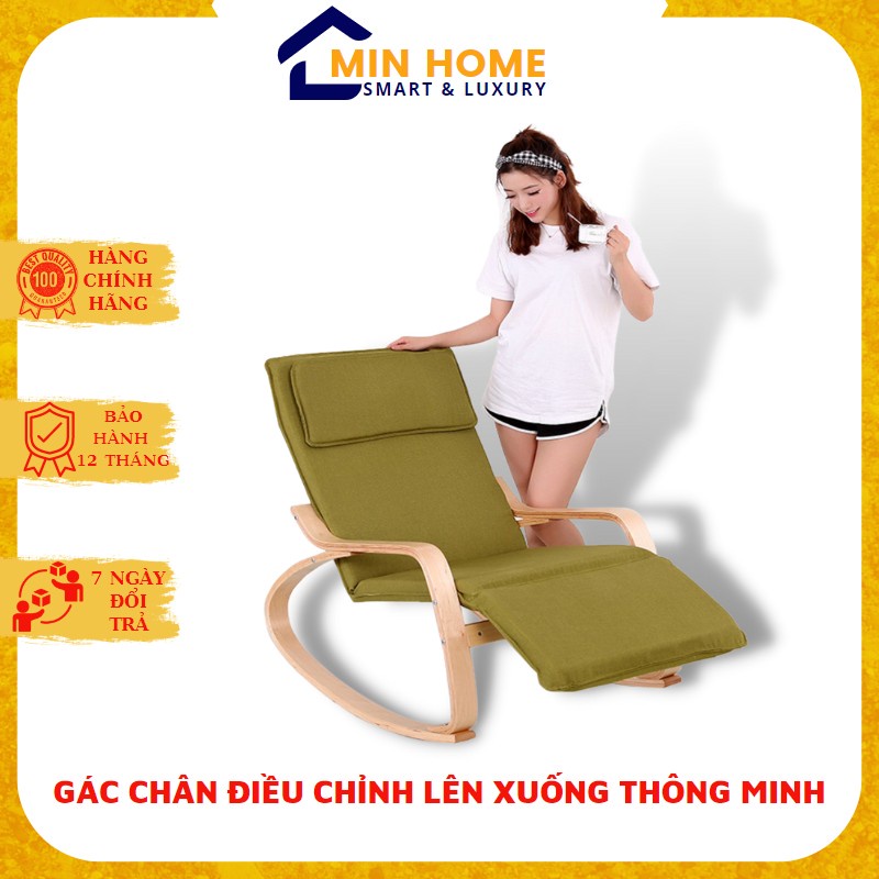 Ghế Đọc Sách, Ghế Poang Dài Thư Giãn Bập Bênh Có Gác Chân Thông Minh | BigBuy360 - bigbuy360.vn