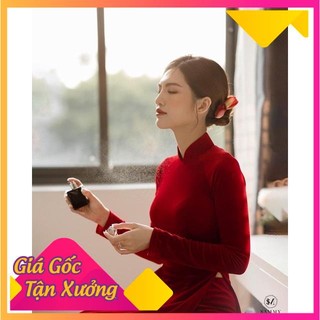 Áo dài truyền thống chất liệu nhung cao cấp