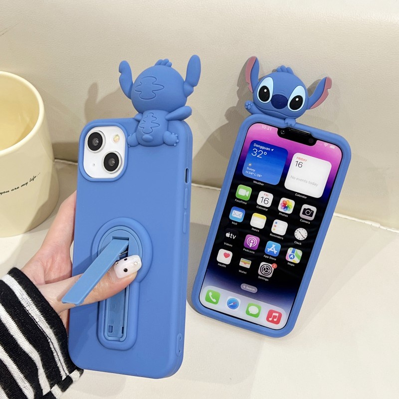 Ốp Điện Thoại Hình Stitch Disney 3D Chống Rơi Cho iPhone 14 13 12 11 Pro MAX XR XS MAX 8 X 7 SE 2020