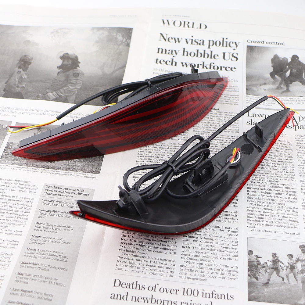 1 Cặp Đèn Led Phản Quang Gắn Cản Sau Xe Hơi Toyota RUSH 2018 2019 2020 2021 +