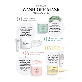 Bộ 4 mặt nạ chăm sóc da Be'Balance Wash-off Mask