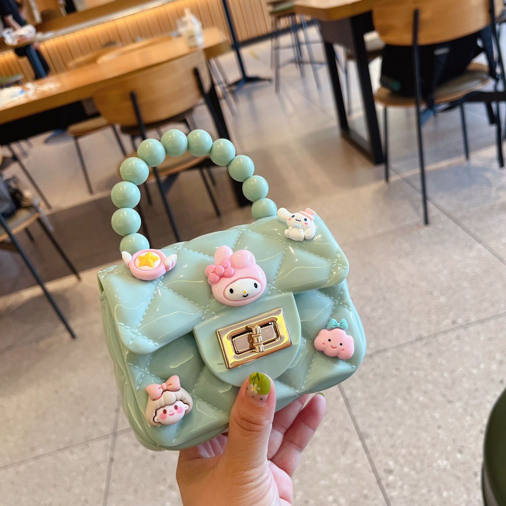 Túi đeo chéo mini cho bé gái, túi trẻ em xinh xắn dễ thương nhiều màu chất liệu nhựa dẻo an toàn SHOP DUYÊN CUỜNG