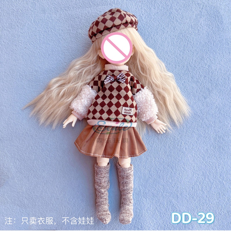 Bộ Quần Áo Thu Đông Cho Búp Bê 1 / 6 30cm
