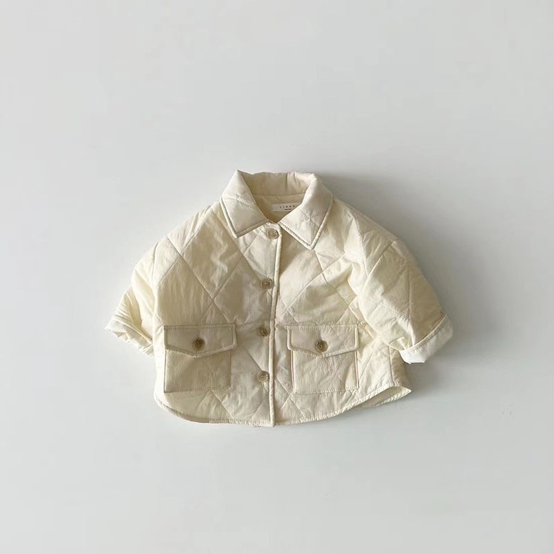 Áo Khoác Cotton Nhẹ Màu Sắc Đơn Giản Phong Cách Hàn Quốc Cho Bé