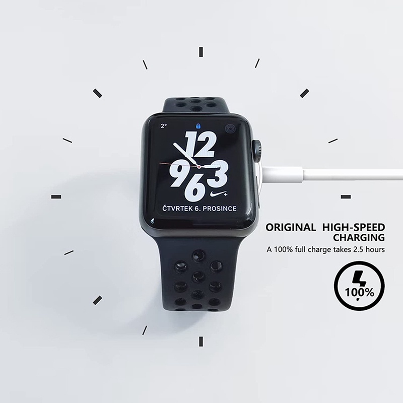 Cáp Sạc Nhanh Cho Đồng Hồ Thông Minh Apple Watch Series SE 7 6 5 4 3 2 1