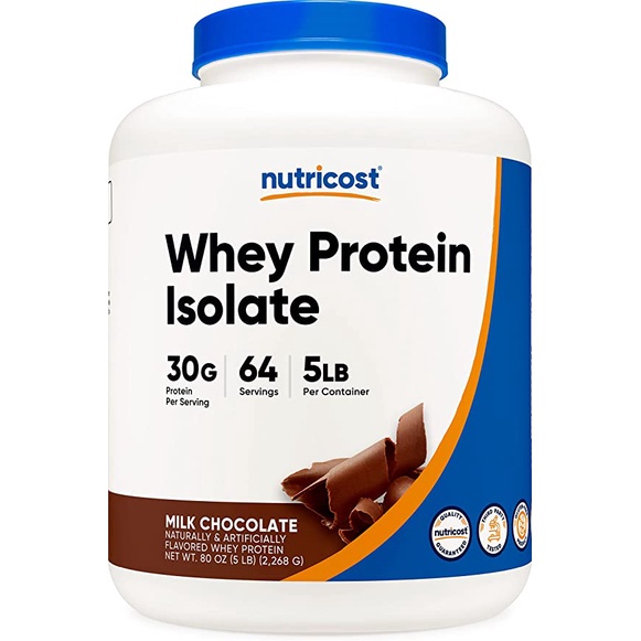 NUTRICOST WHEY PROTEIN ISOLATE 5LBS-CHÍNH HÃNG-Bổ Sung Protein Chất Lượng Cao Giúp Xây Dựng Cơ Bắp