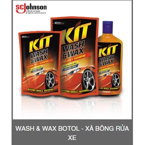 XÀ BÔNG RỬA XE kit - WASH &amp; WAX BOTOL ( CAM ) (500 ml)