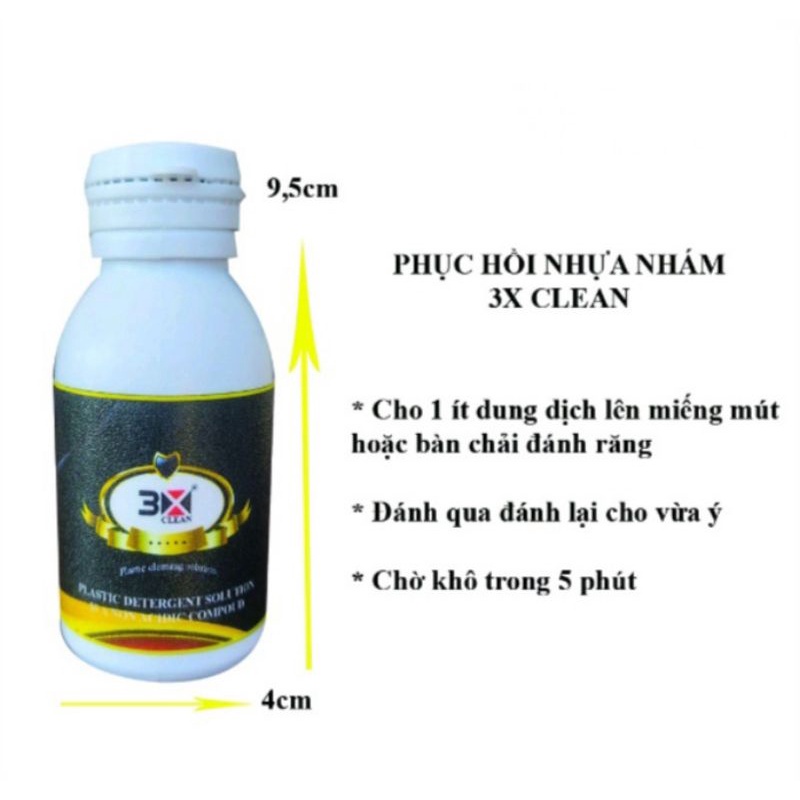 👉Phục Hồi nhựa đen👈  50ml. 3X clean