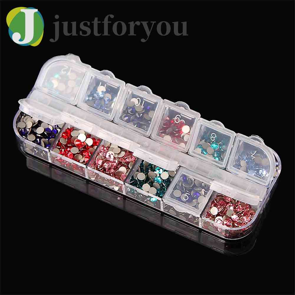 Hộp 12 Ngăn Đựng Hạt Cườm Thêu Tranh Đính Đá