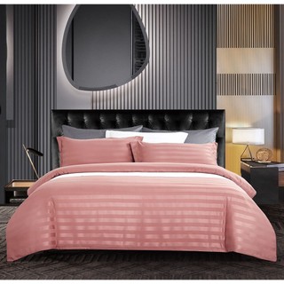 Bộ chăn ga gối Cotton 3F Nhà Nhím Chăn ga gối kẻ sọc khách sạn cao cấp