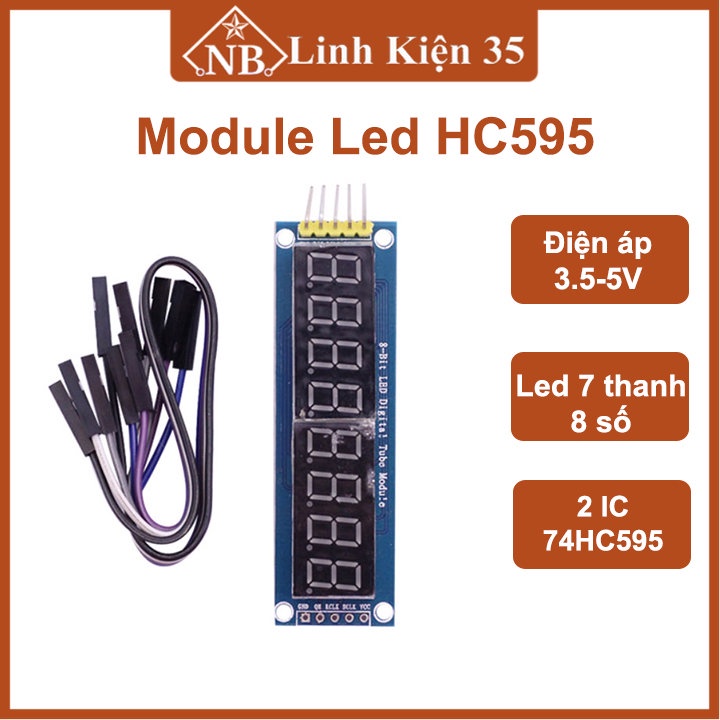 Module led 7 thanh 8 đoạn 74HC595