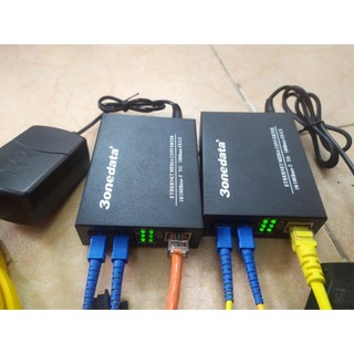 Converter quang 2 sợi 100m 3onedata 1100l-s-sc-20km
