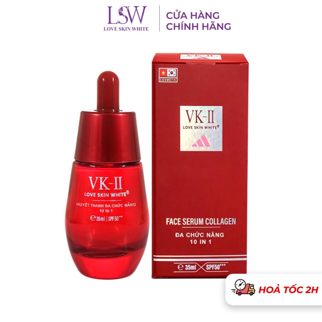 Tinh chất dưỡng da serum đa chức năng 10 in 1 VK-II Love Skin White Face Collagen 35ml