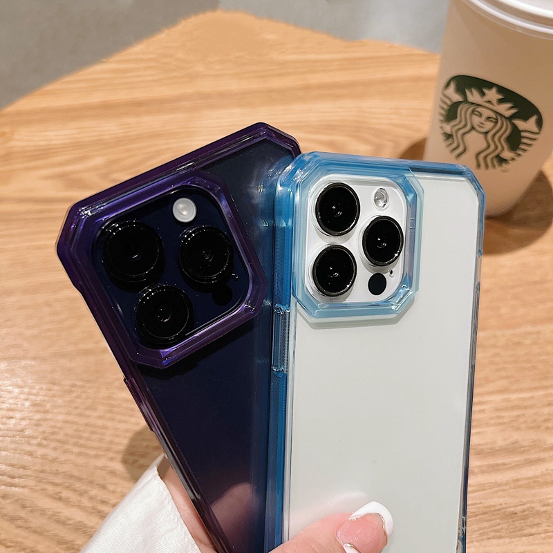 Ốp Điện Thoại Dẻo Trong Suốt Chống Sốc Cao Cấp Sang Trọng Cho iPhone 14 Pro Max Plus 13 Pro Max