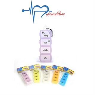 Combo Hộp phân chia thuốc theo ngày và theo tuần.