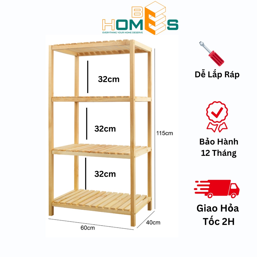 Hỏa Tốc Kệ Lò Vi Sóng Behomes 4 Tầng