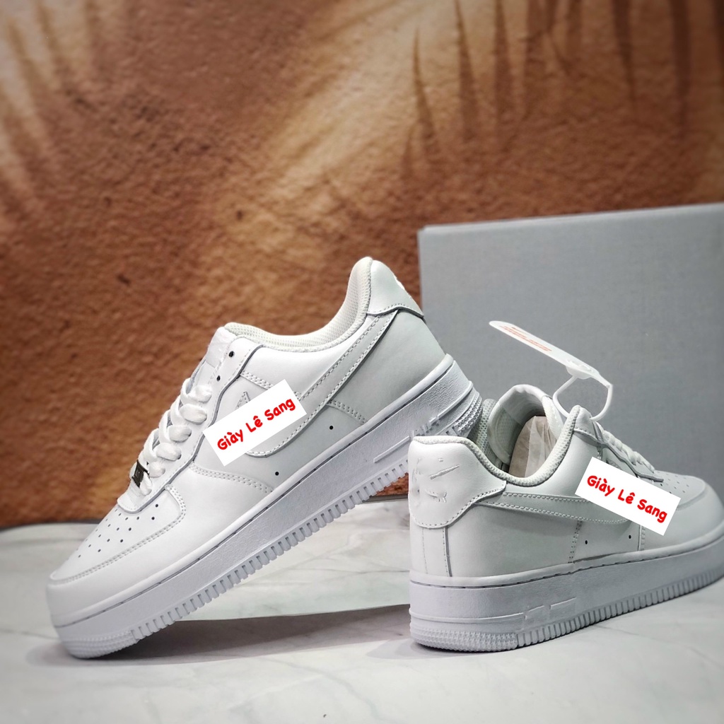 [QUÀ TẶNG VỚ] Giày thể thao sneaker nam nữ màu trắng, đế cao khâu đế, đủ size từ 35 đến 43 - 978