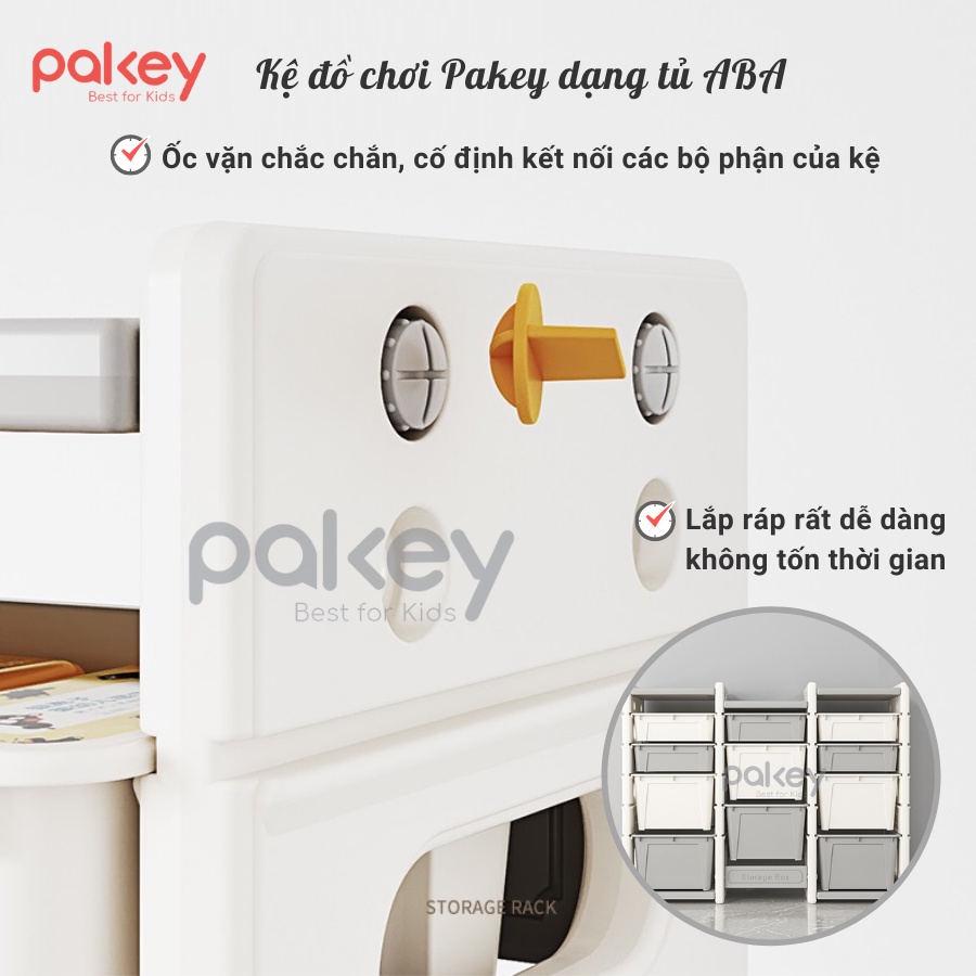 Kệ Đồ Chơi, Kệ Nhựa Đựng Đồ Cao Cấp PAKEY - Giá Để Đồ 11 Hộc Tùy Chỉnh Kiểu Dáng - Nhựa Nguyên Sinh An Toàn