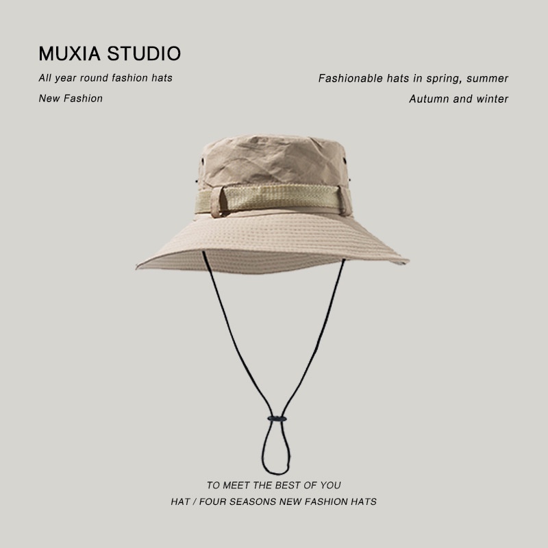 Nón tai bèo có dây Nam nữ unisex Mũ xô bucket vành rộng Chống nắng Đi biển Cá tính Ulzzang Hàn Quốc Thời trang