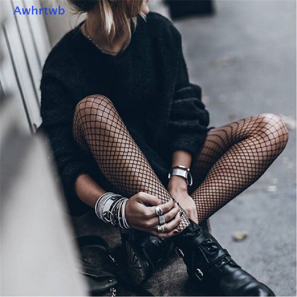 Awhrtwb Quần Tất Lưới Họa Tiết Màu Đen Một Kích Thước Mới Cho Nữ