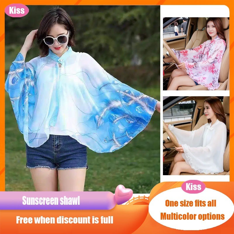 Áo Choàng Chống Nắng Bằng Vải Voan Mỏng Phong Cách Phương Tây Thời Trang Mùa Hè Cho Nữ