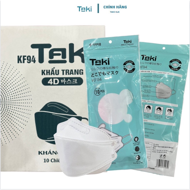 1 Thùng 300 cái KHẨU TRANG KF94 TAKI MÀU TRẮNG