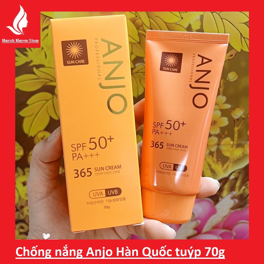 Kem chống nắng Anjo, dưỡng mịn da cao cấp Hàn Quốc tuýp 70ml
