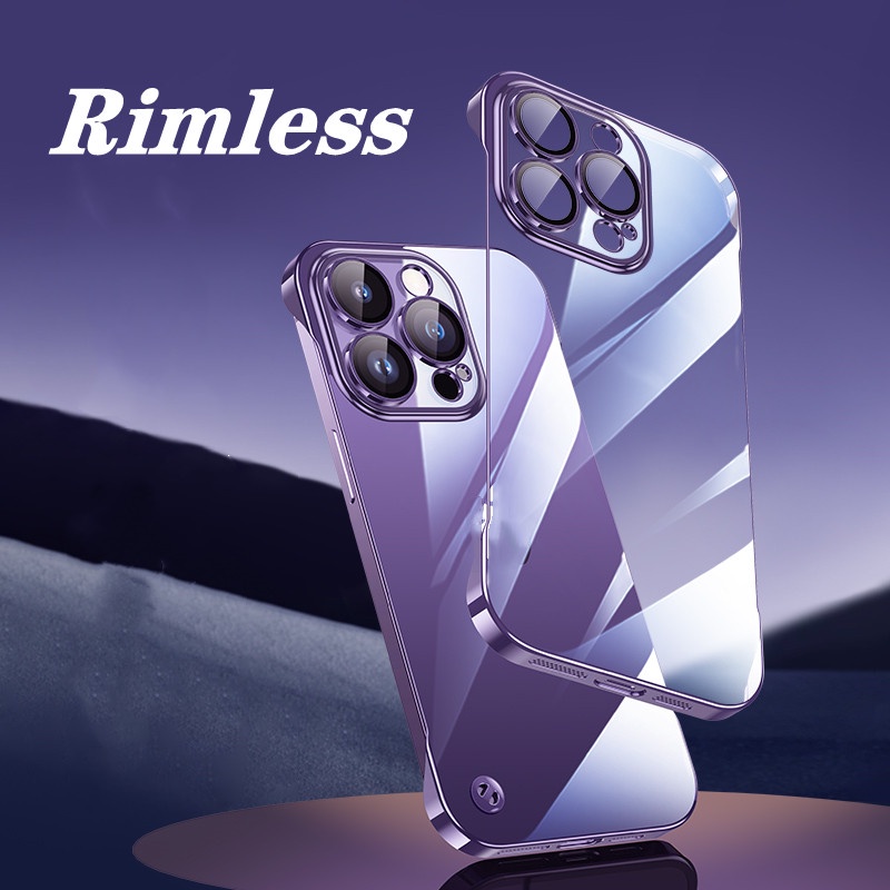 Ốp Điện Thoại Nhựa Cứng Trong Suốt Không Viền Cho iPhone 14 13 12 11 Pro Max XS Max XR X 14 Plus