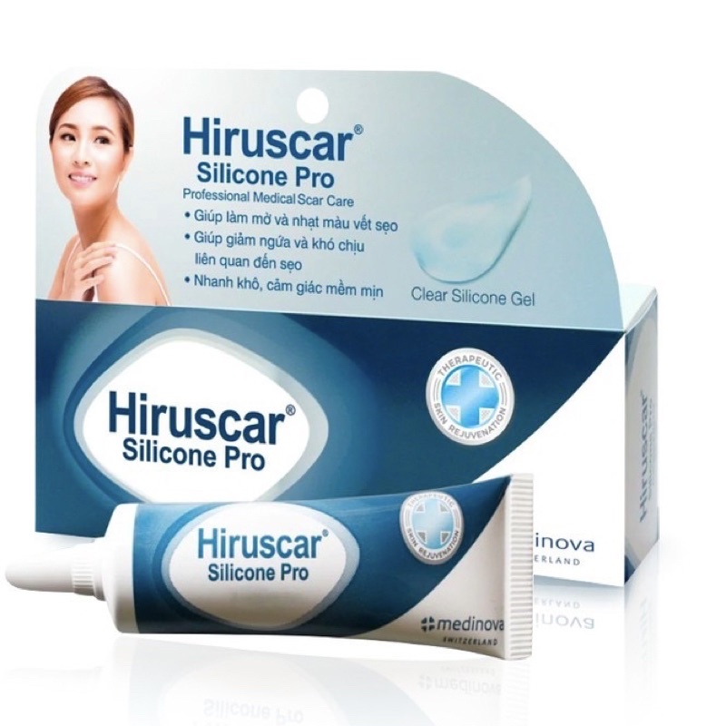 Gel xử lý sẹo mổ, to, lồi & phì đại Hiruscar Silicone Pro 10g