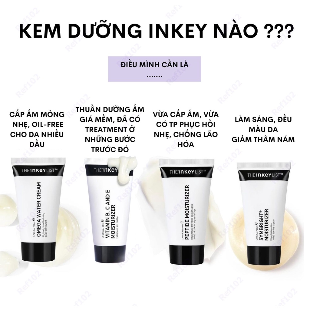 Kem dưỡng ẩm The Inkey List Omega Water Cream gốc nước  Ref102