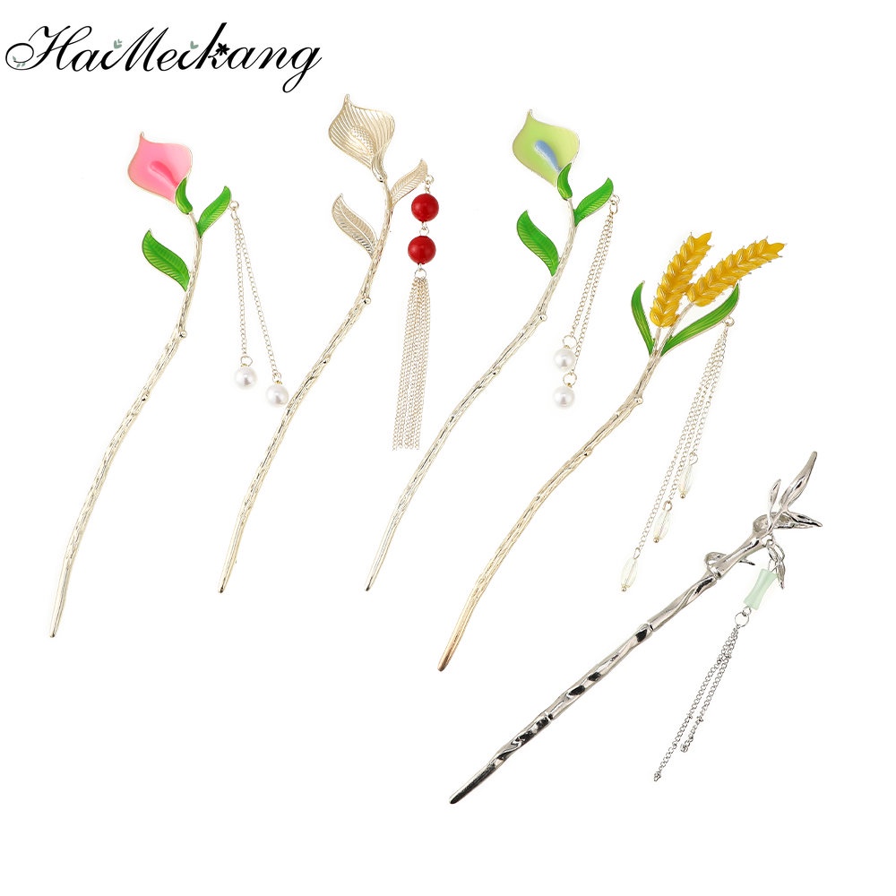 Haimeikang Kẹp Tóc Hoa Lily Đính Ngọc Trai Nhân Tạo Thanh Lịch Cho Nữ