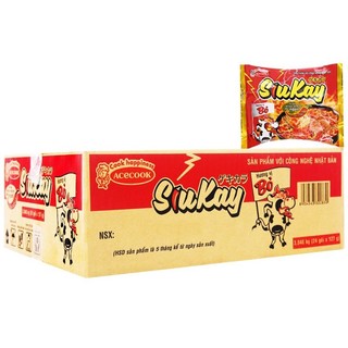 Thùng 24 gói mì Siukay bò - hải sản