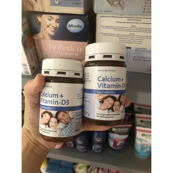 Viên ngậm Sanct Bernhard Calcium Vitamin D3 Vị Socola cho bé