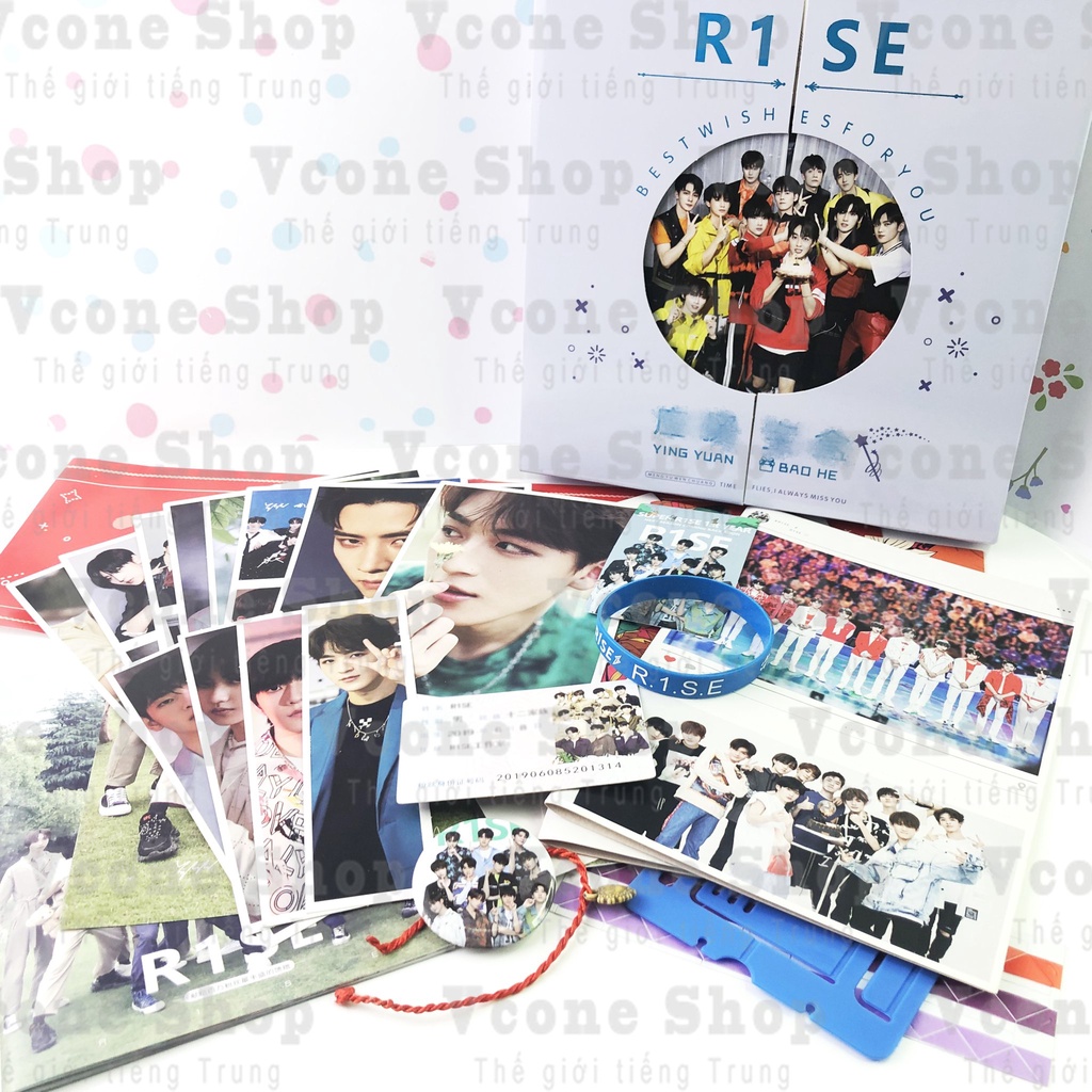 ( Viền tròn ) Hộp quà nhóm nhạc R1SE CHUANG SÁNG TẠO DOANH idol thần tượng có poster postcard bookmark banner huy hiệu