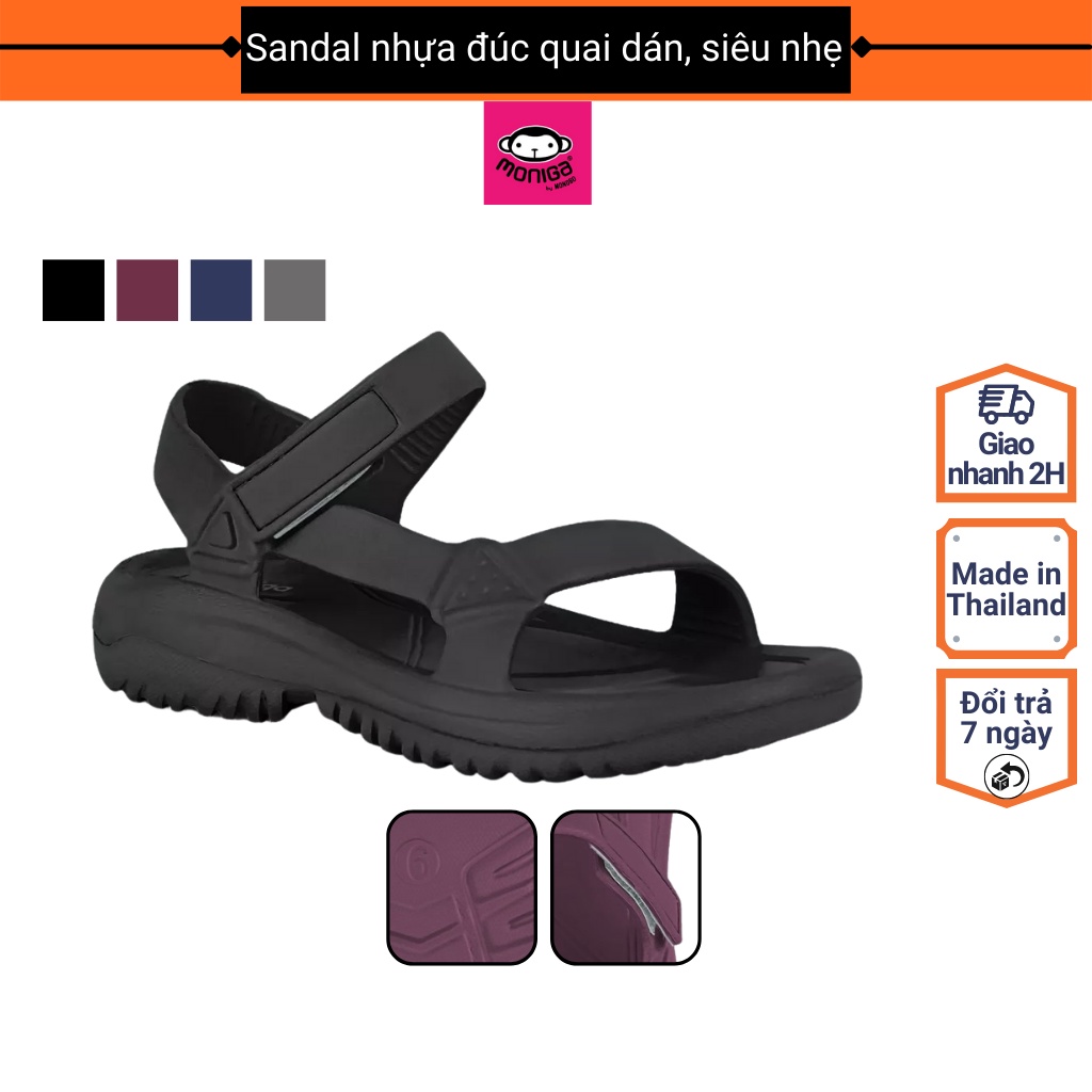 Giày sandal nữ Thái Lan nhựa đúc quai chéo lệch trẻ trung siêu nhẹ MONOBO - Moniga QUEST