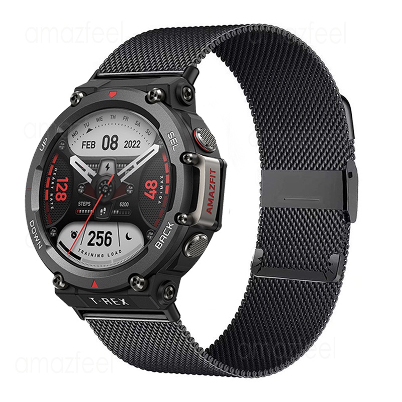 Dây Đeo Inox Dạng Lưới Cho Đồng Hồ Thông Minh Amazfit T-Rex 2